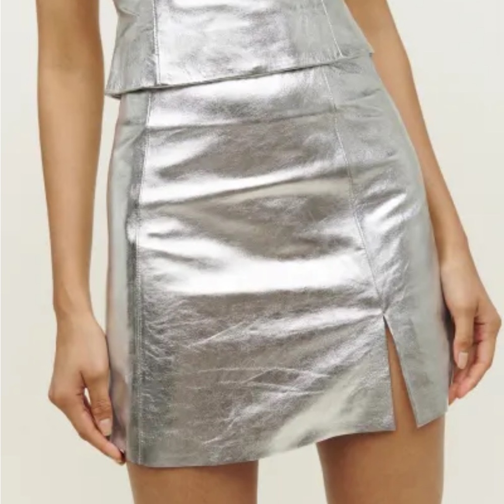 Veda Margie Leather Mini Skirt